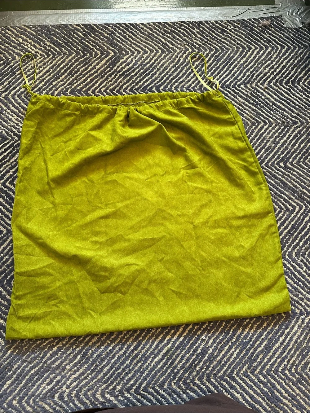 Large Tory Burch Olive Green Drawstring Dust Bag